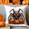 POSZEWKA DEKORACYJNA 40x40 JASIEK OZDOBNA HALLOWEENOWA HALLOWEEN DYNIA PAJĄK NIETOPERZE