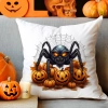 POSZEWKA DEKORACYJNA 40x40 JASIEK OZDOBNA HALLOWEENOWA HALLOWEEN DYNIA PAJĄK NIETOPERZE