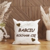 KOMPLET PREZENT DLA BABCI PODUSZKA 40x40 KUBEK 330ml BABCIA ZESTAW