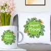 KOMPLET DLA MAMY PODUSZKA 40X40CM + KUBEK 330ml NA PREZENT DZIEŃ MATKI MAMA