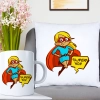 KOMPLET DLA MAMY PODUSZKA 40X40CM + KUBEK 330ml NA PREZENT DZIEŃ MATKI MAMA