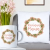 KOMPLET DLA MAMY PODUSZKA 40X40CM + KUBEK 330ml NA PREZENT DZIEŃ MATKI MAMA