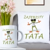 KOMPLET DLA TATY PODUSZKA 40X40CM + KUBEK 330ml NA PREZENT DZIEŃ OJCA TATA