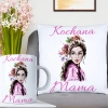 KOMPLET DLA MAMY PODUSZKA 40X40CM + KUBEK 330ml NA PREZENT DZIEŃ MATKI MAMA