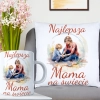 KOMPLET DLA MAMY PODUSZKA 40X40CM + KUBEK 330ml NA PREZENT DZIEŃ MATKI MAMA
