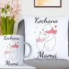 KOMPLET DLA MAMY PODUSZKA 40X40CM + KUBEK 330ml NA PREZENT DZIEŃ MATKI MAMA