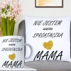 KOMPLET DLA MAMY PODUSZKA 40X40CM + KUBEK 330ml NA PREZENT DZIEŃ MATKI MAMA