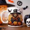 HALLOWEENOWY KUBEK 330ml NA HERBATĘ KAWĘ NA PREZENT STRACH NA WRÓBLE DYNIE NIETOPERZE