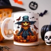 HALLOWEENOWY KUBEK 330ml NA HERBATĘ KAWĘ NA PREZENT STRACH NA WRÓBLE DYNIE NIETOPERZE