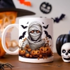 HALLOWEENOWY KUBEK 330ml NA HERBATĘ KAWĘ NA PREZENT MUMIA DYNIE NIETOPERZE