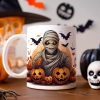 HALLOWEENOWY KUBEK 330ml NA HERBATĘ KAWĘ NA PREZENT MUMIA DYNIE NIETOPERZE