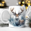 ZIMOWY KUBEK 330ml HERBATĘ KAWĘ PREZENT ŚWIĄTECZNY ŚWIĘTA RENIFER MIKOŁAJ