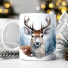 ZIMOWY KUBEK 330ml HERBATĘ KAWĘ PREZENT ŚWIĄTECZNY ŚWIĘTA RENIFER MIKOŁAJ