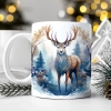 ZIMOWY KUBEK 330ml HERBATĘ KAWĘ PREZENT ŚWIĄTECZNY ŚWIĘTA RENIFER MIKOŁAJ