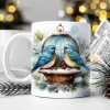 ZIMOWY KUBEK 330ml HERBATĘ KAWĘ PREZENT ŚWIĄTECZNY ŚWIĘTA RENIFER MIKOŁAJ