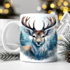 ZIMOWY KUBEK 330ml HERBATĘ KAWĘ PREZENT ŚWIĄTECZNY ŚWIĘTA RENIFER MIKOŁAJ