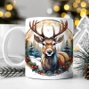 ZIMOWY KUBEK 330ml HERBATĘ KAWĘ PREZENT ŚWIĄTECZNY ŚWIĘTA RENIFER MIKOŁAJ