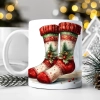 ZIMOWY KUBEK 330ml HERBATĘ KAWĘ PREZENT ŚWIĄTECZNY ŚWIĘTA RENIFER MIKOŁAJ