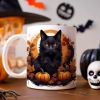 HALLOWEENOWY KUBEK 330ml NA HERBATĘ KAWĘ NA PREZENT CZARNY KOT