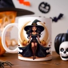 HALLOWEENOWY KUBEK 330ml NA HERBATĘ KAWĘ NA PREZENT CZARODZIEJKA WIEDŹMA CZAROWNICA