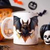 HALLOWEENOWY KUBEK 330ml NA HERBATĘ KAWĘ NA PREZENT NIETOPERZ