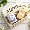 KOMPLET DLA MAMY RĘCZNIK Z HAFTEM + KUBEK 330ml NA PREZENT DZIEŃ MATKI MAMA