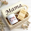 KOMPLET DLA MAMY RĘCZNIK Z HAFTEM + KUBEK 330ml NA PREZENT DZIEŃ MATKI MAMA