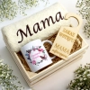 KOMPLET DLA MAMY RĘCZNIK Z HAFTEM + KUBEK 330ml NA PREZENT DZIEŃ MATKI MAMA
