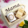 KOMPLET DLA MAMY RĘCZNIK Z HAFTEM + KUBEK 330ml NA PREZENT DZIEŃ MATKI MAMA