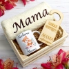 KOMPLET DLA MAMY RĘCZNIK Z HAFTEM + KUBEK 330ml NA PREZENT DZIEŃ MATKI MAMA