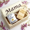KOMPLET DLA MAMY RĘCZNIK Z HAFTEM + KUBEK 330ml NA PREZENT DZIEŃ MATKI MAMA
