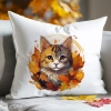 POSZEWKA DEKORACYJNA 50x70 JASIEK OZDOBNA JESIENNA KOT