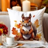 POSZEWKA DEKORACYJNA 40x40 JASIEK OZDOBNA JESIENNA WIEWIÓRKA