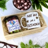 PREZENT DLA DZIADKA KOMPLET KUBEK I SŁODYCZE W SKRZYNCE DZIADEK UPOMINEK