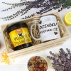 PREZENT DLA DZIADKA KOMPLET KUBEK MIÓD NATURALNY SKRZYNCE DZIADEK UPOMINEK