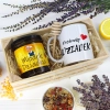 PREZENT DLA DZIADKA KOMPLET KUBEK MIÓD NATURALNY SKRZYNCE DZIADEK UPOMINEK