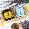 PREZENT DLA DZIADKA KOMPLET KUBEK MIÓD NATURALNY SKRZYNCE DZIADEK UPOMINEK