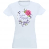 T-SHIRT KOSZULKA DAMSKA NADRUK KWIATY MAMA