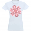 T-SHIRT KOSZULKA DAMSKA ŚWIĄTECZNA ŚNIEŻYNKA -