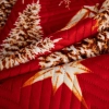 Zbliżenie na pikowaną jodełkę i mięsistą tkaninę velvet z certyfikatem OEKO-TEX®