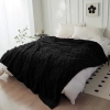 KOC 200x220 NARZUTA NA ŁÓŻKO WARMELO WARKOCZ SWETEREK KAPA PLED CZARNY