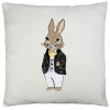 POSZEWKA DEKORACYJNA WELUROWA 40x40 Z HAFTEM WIELKANOCNA VELVET ZAJĄCZEK