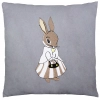 POSZEWKA DEKORACYJNA WELUROWA 40x40 Z HAFTEM WIELKANOCNA VELVET ZAJĄCZEK