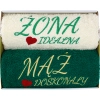 PREZENT ŻONA MĄŻ ŚLUB ZESTAW RĘCZNIKÓW ROCZNICA