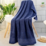 GRUBY RĘCZNIK KĄPIELOWY AURA 50x100 cm PREMIUM Z BORDIURĄ CHŁONNY GRANAT