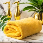 GRUBY RĘCZNIK KĄPIELOWY 70x140cm 500g/m2 PREMIUM CHŁONNY POMARAŃCZOWY