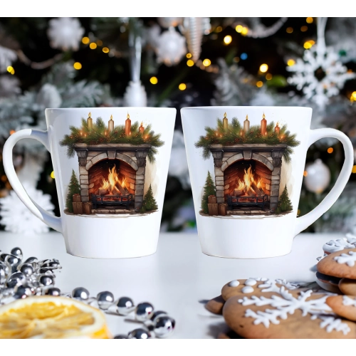 ZESTAW PREZENT ŚWIĄTECZNY KOMPLET KUBKI LATTE RĘCZNIKI ŚWIĘTA MIKOŁAJ