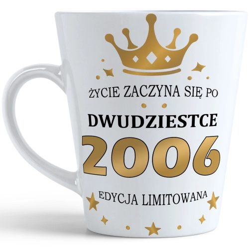 KUBEK LATTE PREZENT URODZINY 20 DWUDZIESTKĘ ZNAK