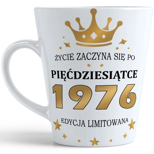 KUBEK LATTE PREZENT URODZINY 50 PIĘĆDZIESIĄTKĘ ZNAK