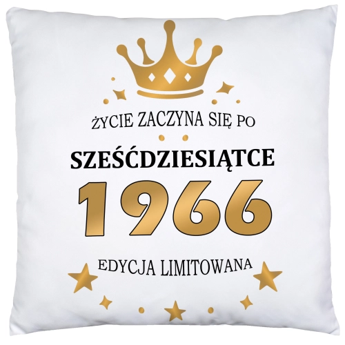 PODUSZKA 40x40 PREZENT URODZINY 60 SZEŚĆDZIESIĄTKĘ